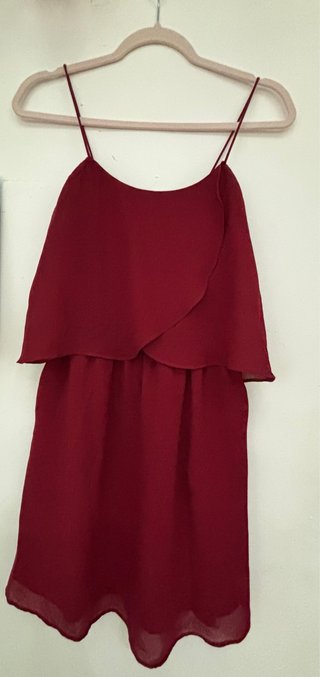 Vestido Mango Burdeos Talla XS