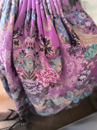 Traje de Fallera Blanco y Morado