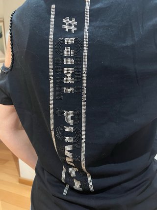 Camiseta Philipp Plein Negra Mujer