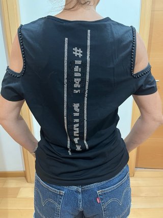 Camiseta Philipp Plein Negra Mujer