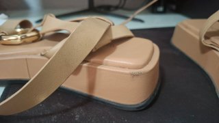 Sandalias Zara Beige y Doradas