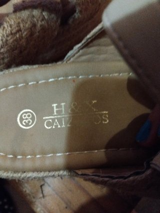 Sandalias H&X cuña esparto tiras cruzadas
