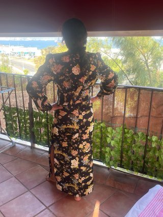 Conjunto falda larga y blusa estampado floral