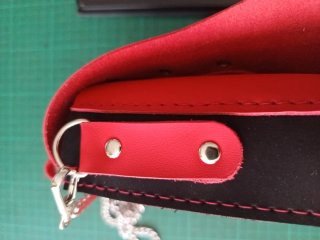 Mini bolso corset rojo-negro