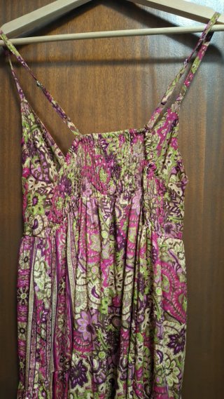Vestido largo hippie talla única
