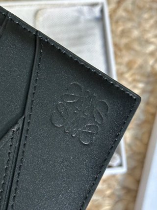 Tarjetero Loewe Negro Piel