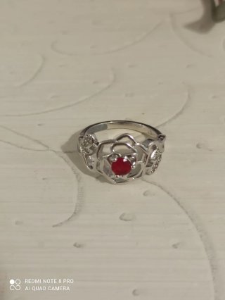 Anillo baño rodio , talla 10