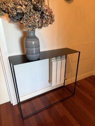 Mesa consola recibidor acero negro industrial