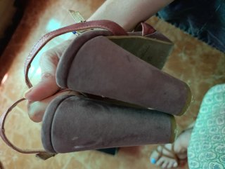 Sandalias tacón mujer marrones talla 38