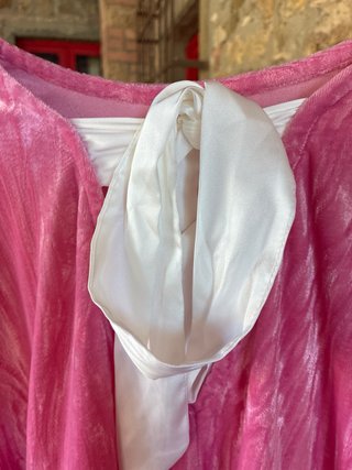 Abito rosa in velluto