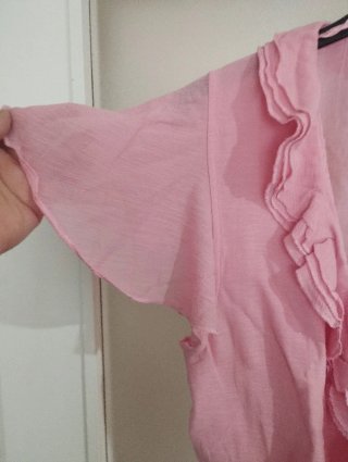 Blusa Zara volantes rosa