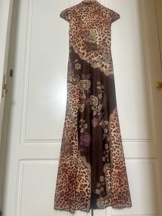 Vestido fiesta sexy leopardo animal print vintage