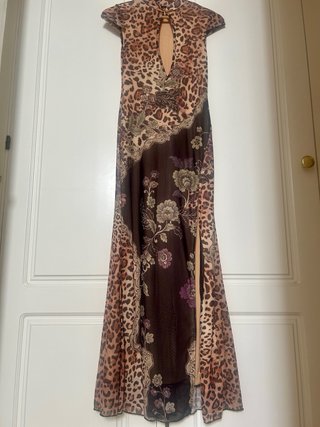 Vestido fiesta sexy leopardo animal print vintage