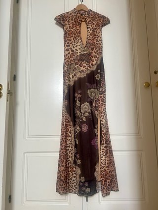 Vestido fiesta sexy leopardo animal print vintage