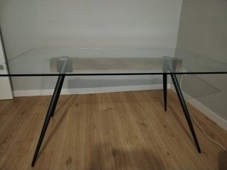 Mesa de salón madera y metal