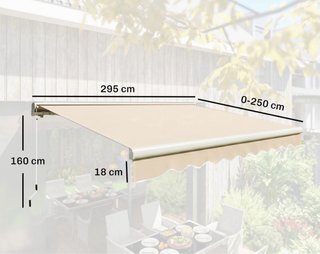 Toldo Retráctil Manual Beige