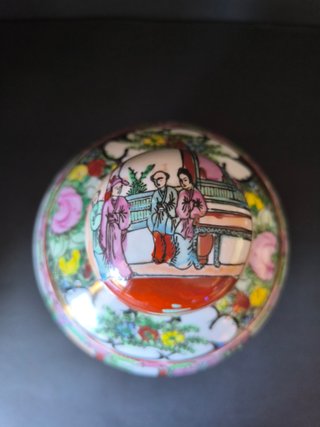 Pote 20cm Figuras Orientais Rivitex Porcelana