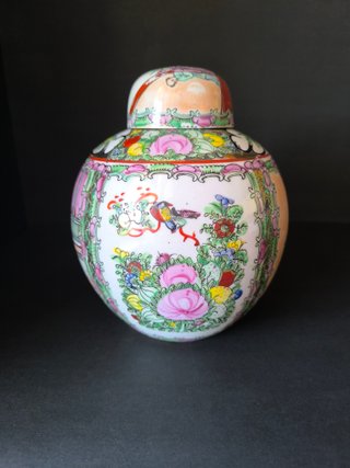 Pote 20cm Figuras Orientais Rivitex Porcelana