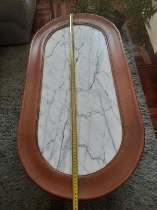 Mesa de centro mármol y madera