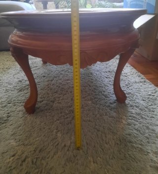 Mesa de centro mármol y madera