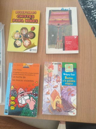 Pack 4 libros infantiles y Capitán Calzoncillos