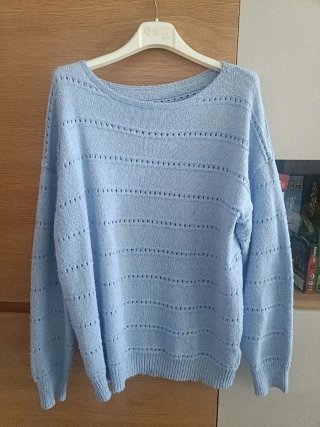 Jersey punto color azul cielo