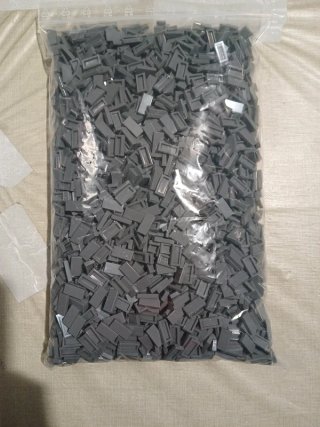 Lego Tile 1x2 Cinza Azulada Escura - 50 Unidades