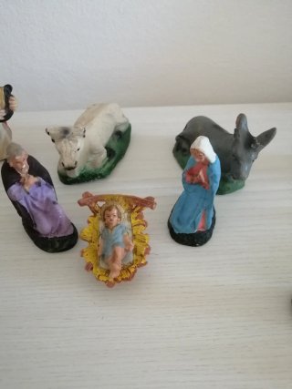 Statuine Presepe in gesso anni '30/40