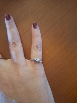 Anillo Pandora compromiso plata