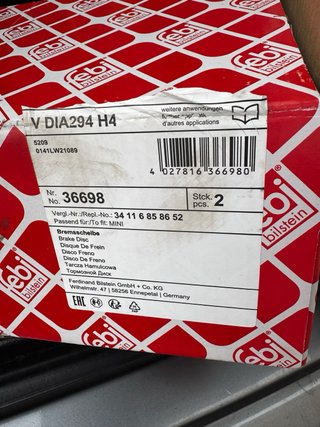 Discos Freno Mini Cooper S Rayados Ventilados