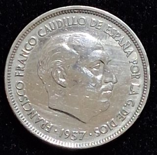 25 Pesetas 1957 estrella 61*