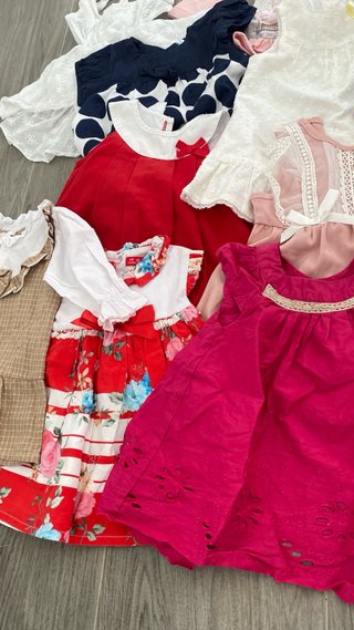 Lote 12 vestidos bebé