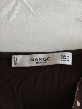 Blusa Mango lunares marrón Talla M