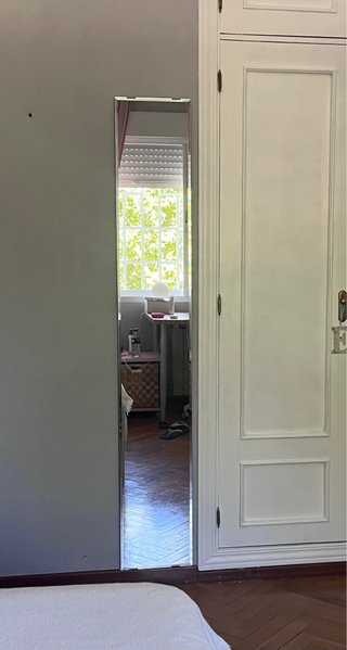 Espejo de cuerpo entero plateado