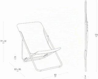 Silla plegable Lafuma gris