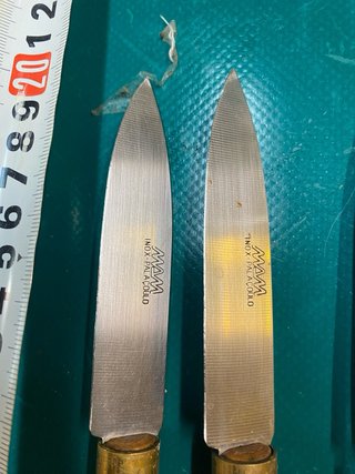 Juego de 10 cuchillos de madera