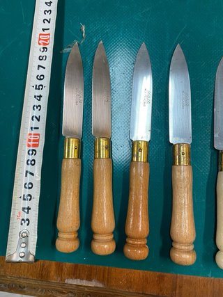 Juego de 10 cuchillos de madera