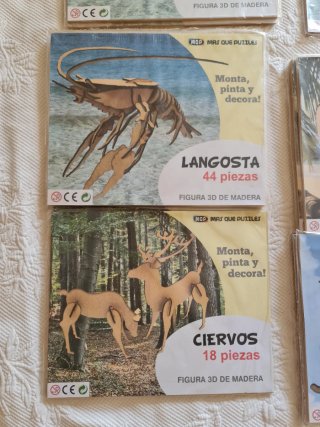 Lote Puzzles 3D Madera