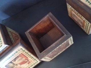 Cajas decorativas de madera (3 unidades)