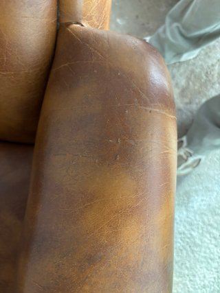 Poltrona girevole in stile classico marrone vintage