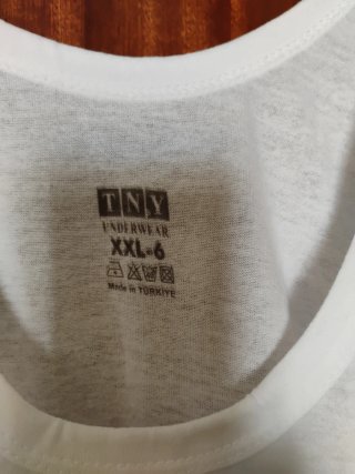Camiseta sin mangas blanca XXL