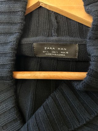 Chaqueta de punto hombre negra