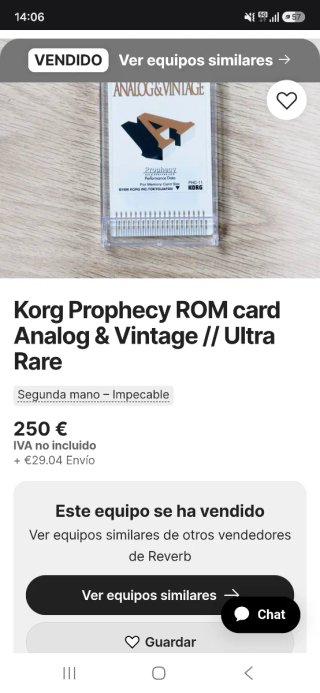 Korg PHC-11 Analog & Vintage ROM card Prophecy