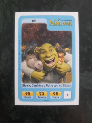 Carte Esselunga Eroi Dreamworks Shrek Ciuchino Gat