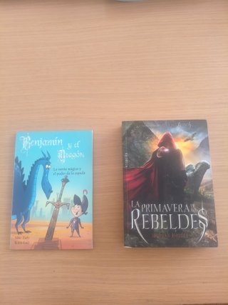 2 libros fantasía: Benjamín y el Dragón + Rebeldes