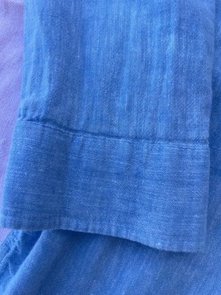 Camisa ZARA azul cielo algodón y lino Talla XS