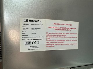 Microondas Orbegozo Inox