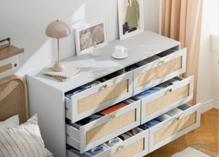 Cómoda ratán VINGLI 6 cajones