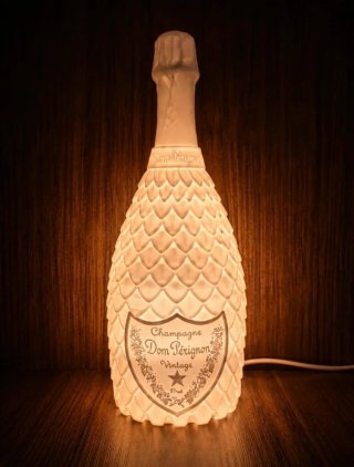 Lampada LED Dom Perignon Porcellana Bianca