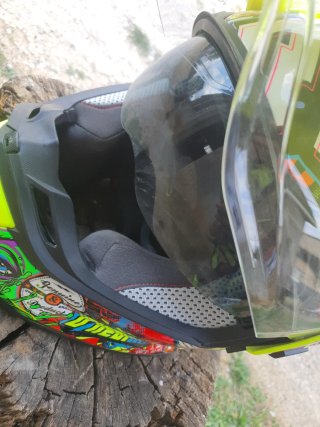 Casco y guantes moto Enduro/Motocross
